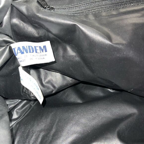 Tandem Cypress Woods Black stimulated leather backpack antique tone hardwares - Picture 14 of 16